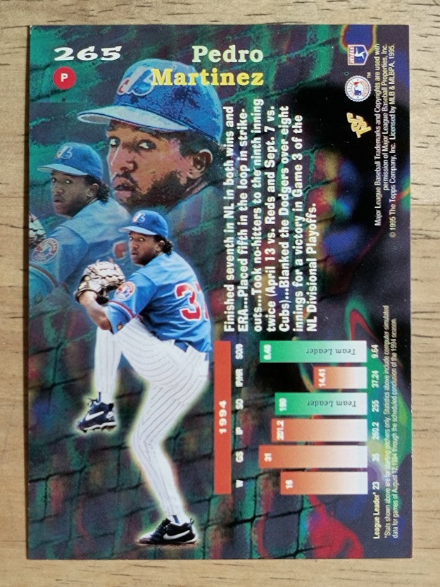 1995 Stadium Club Virtual Reality #265 Pedro Martinez