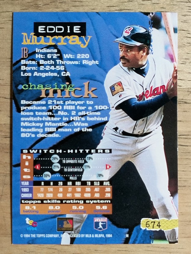 1994 Stadium Club Golden Rainbow #674 Eddie Murray