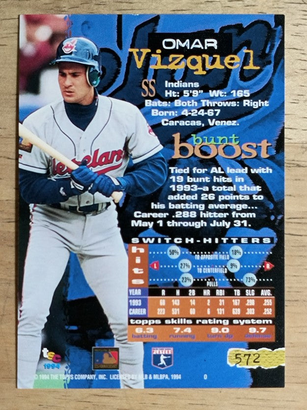 1994 Stadium Club Golden Rainbow #572 Omar Vizquel