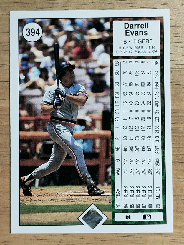 1989 Upper Deck #394 Darrell Evans