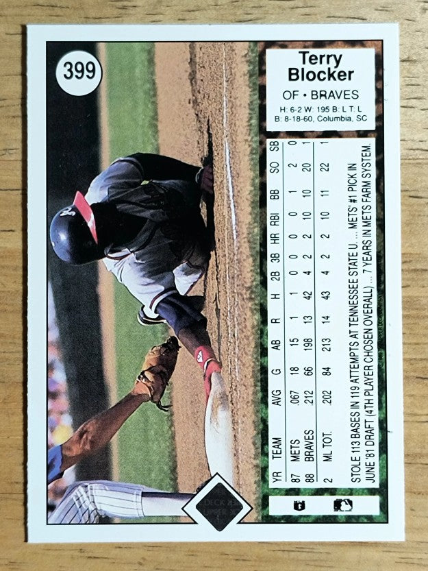 1989 Upper Deck #399 Terry Blocker