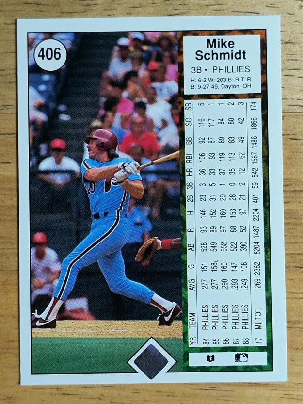 1989 Upper Deck #406 Mike Schmidt
