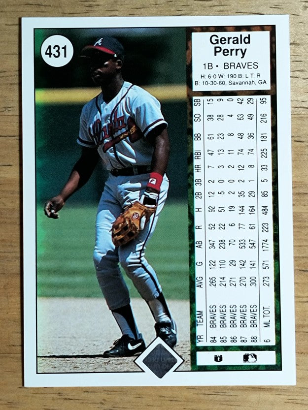 1989 Upper Deck #431 Gerald Perry