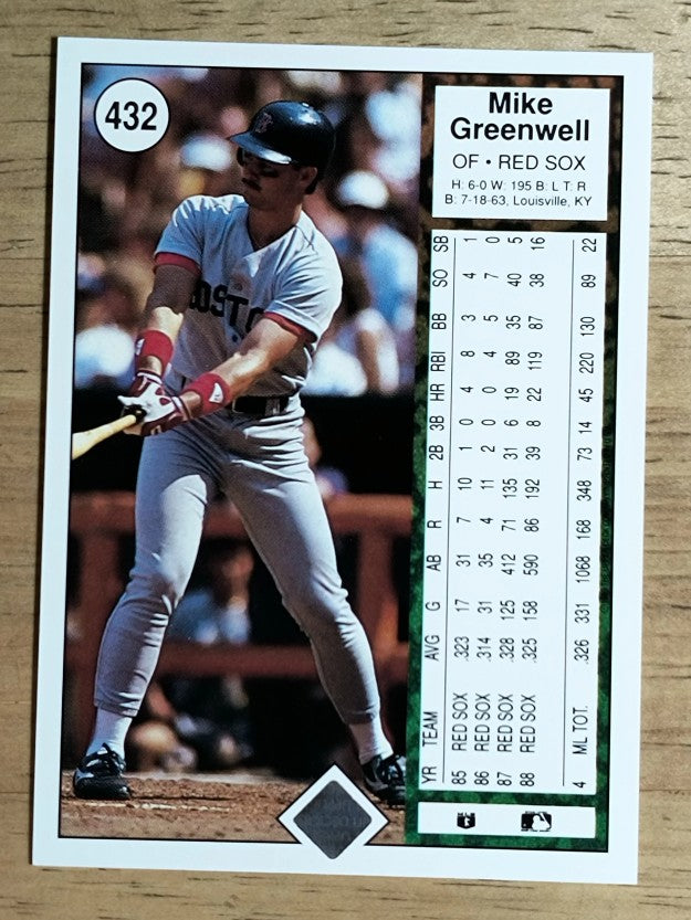 1989 Upper Deck #432 Mike Greenwell