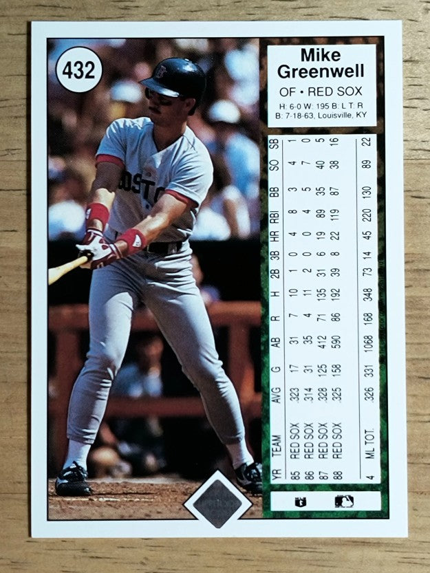 1989 Upper Deck #432 Mike Greenwell