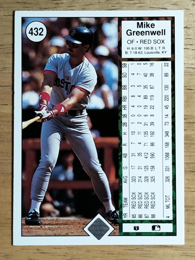 1989 Upper Deck #432 Mike Greenwell