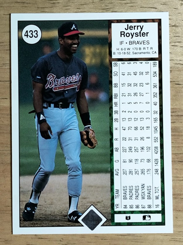 1989 Upper Deck #433 Jerry Royster