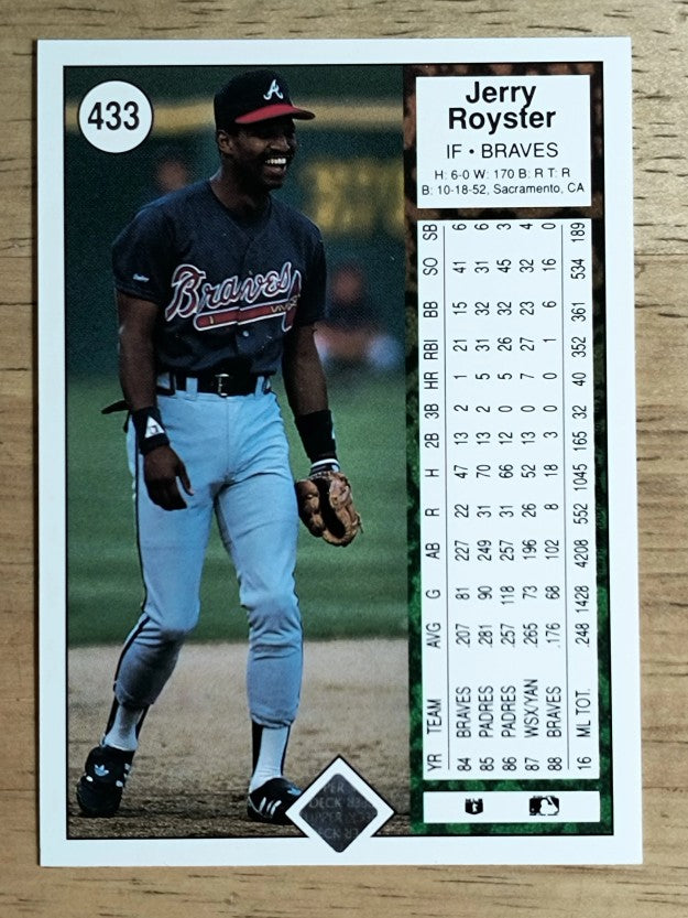 1989 Upper Deck #433 Jerry Royster