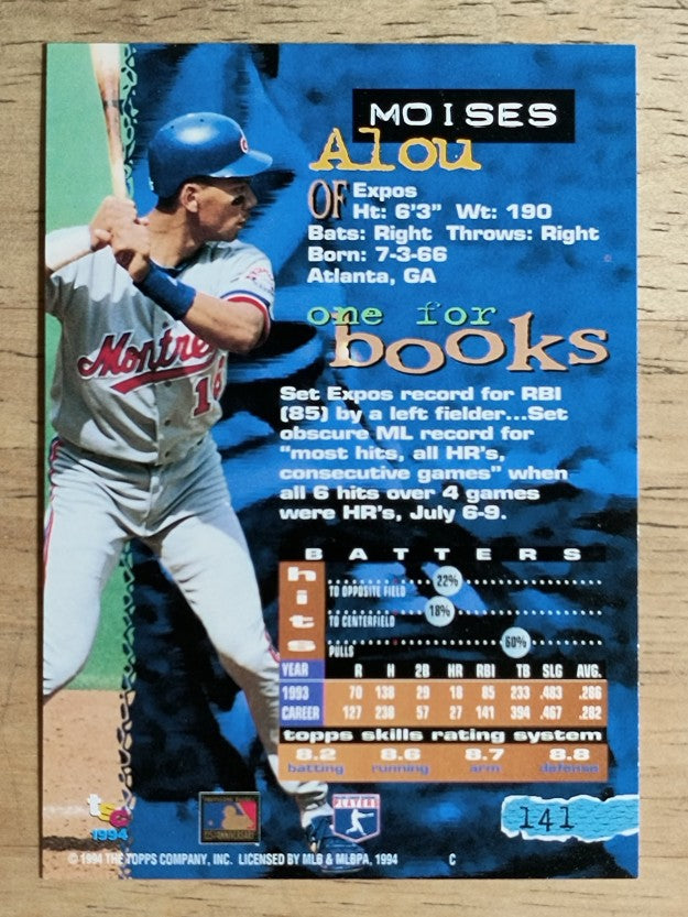 1994 Stadium Club Golden Rainbow #141 Moises Alou