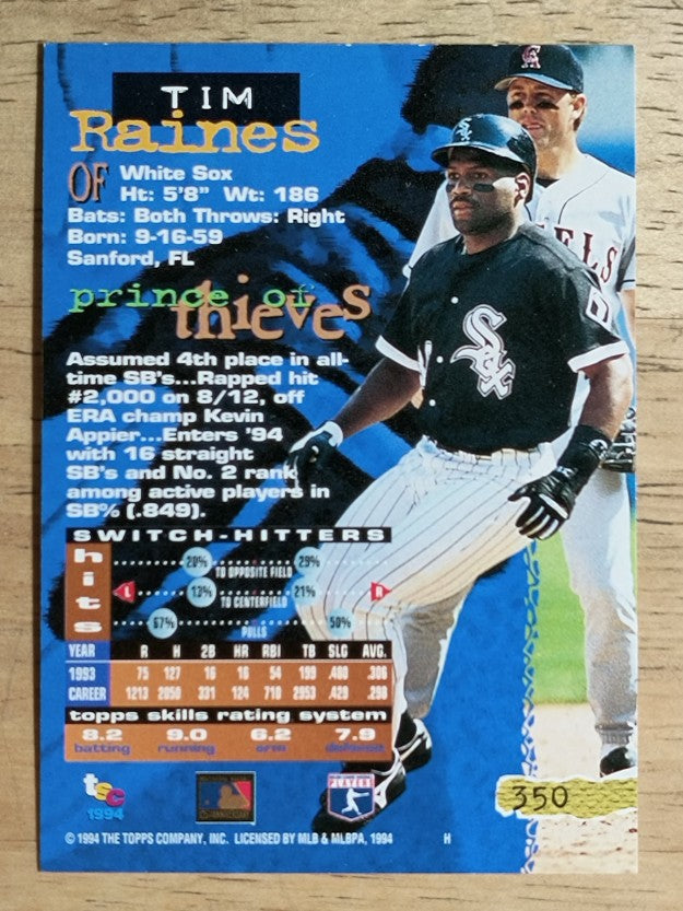1994 Stadium Club Golden Rainbow #350 Tim Raines