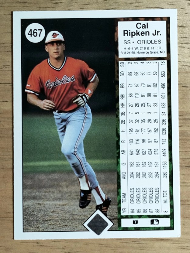 1989 Upper Deck #467 Cal Ripken (EXMT)