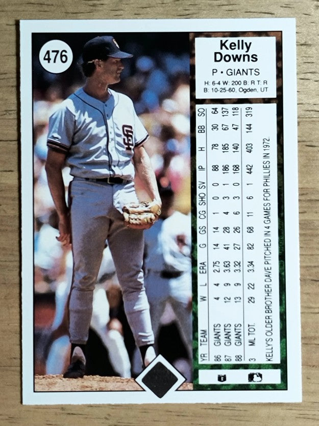 1989 Upper Deck #476 Kelly Downs
