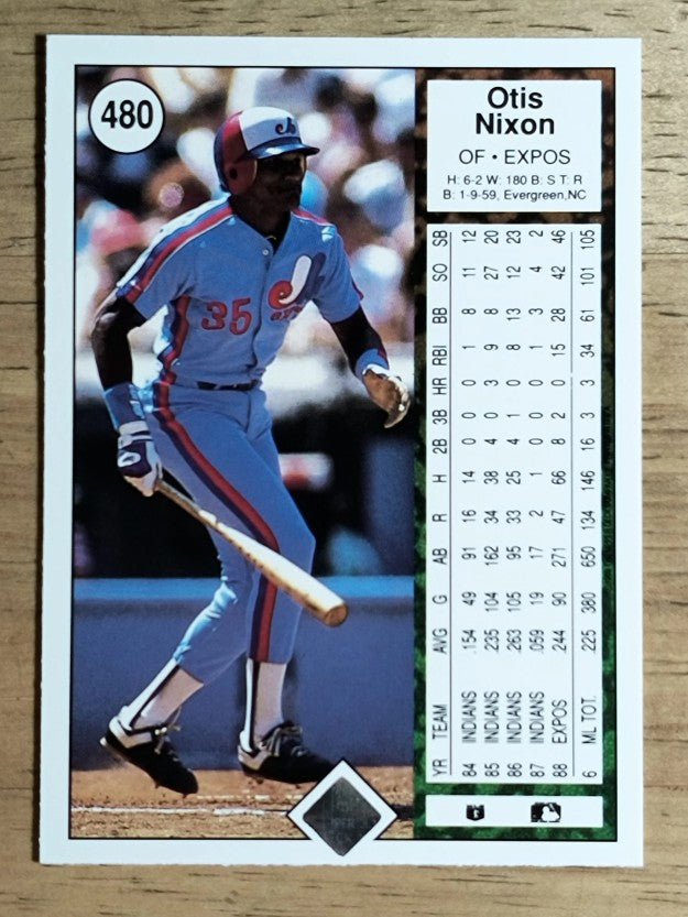 1989 Upper Deck #480 Otis Nixon