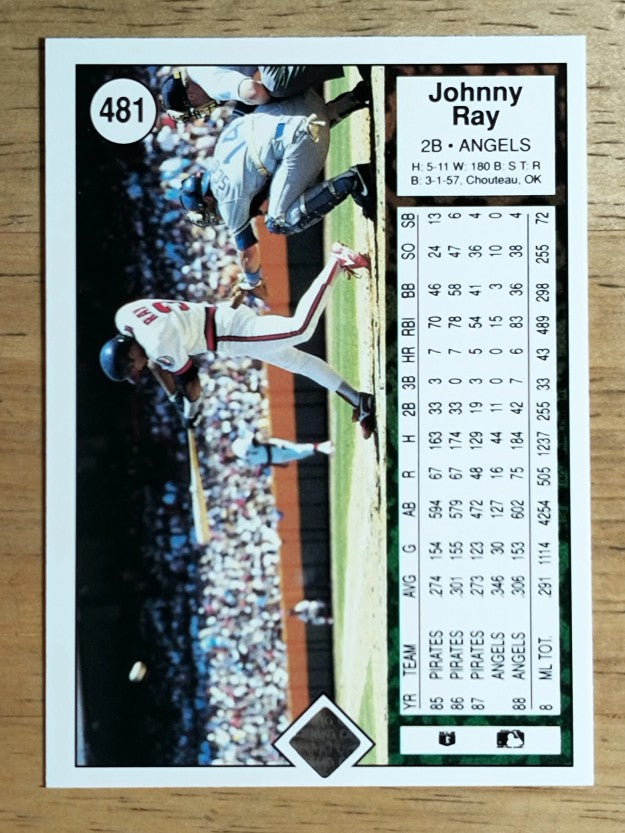 1989 Upper Deck #481 Johnny Ray