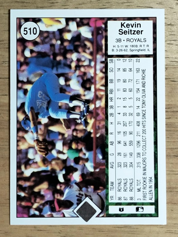 1989 Upper Deck #510 Kevin Seitzer