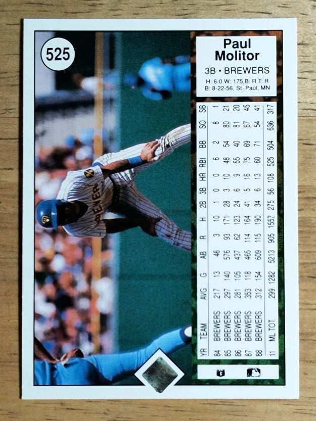 1989 Upper Deck #525 Paul Molitor