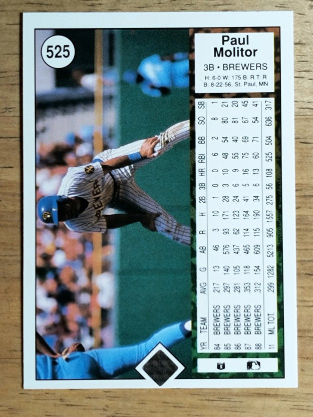 1989 Upper Deck #525 Paul Molitor