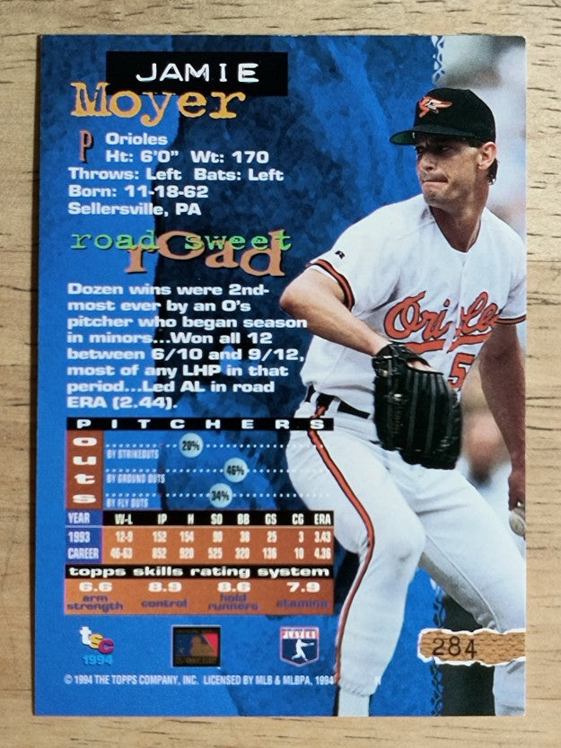 1994 Stadium Club Golden Rainbow #284 Jamie Moyer