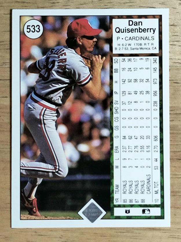 1989 Upper Deck #533 Dan Quisenberry