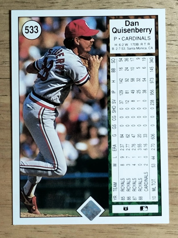 1989 Upper Deck #533 Dan Quisenberry