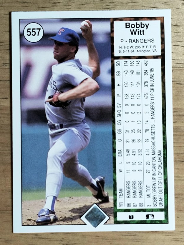 1989 Upper Deck #557 Bobby Witt