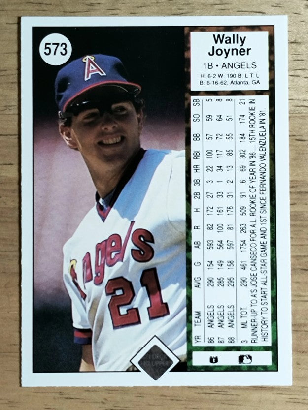 1989 Upper Deck #573 Wally Joyner
