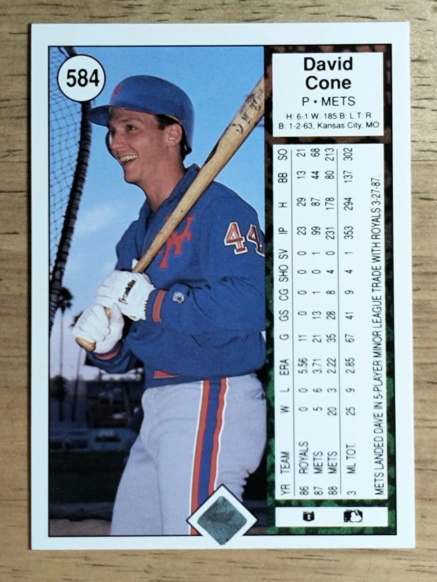 1989 Upper Deck #584 David Cone