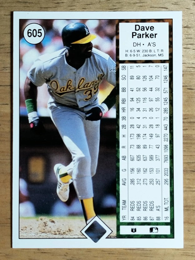 1989 Upper Deck #605 Dave Parker