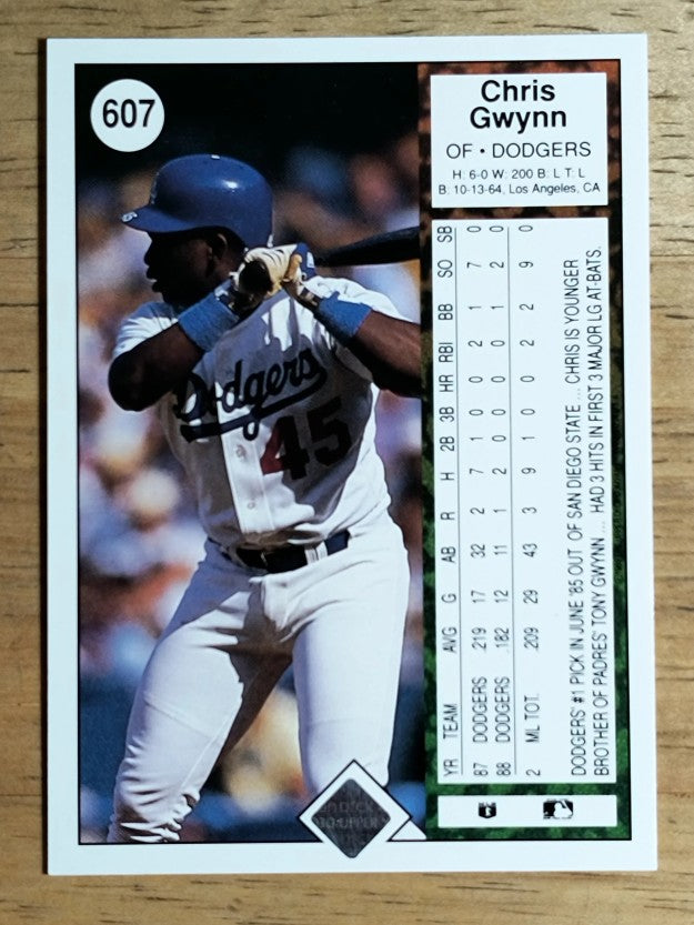 1989 Upper Deck #607 Chris Gwynn