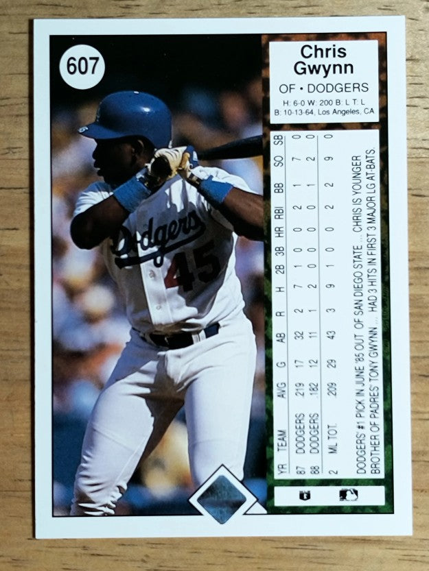 1989 Upper Deck #607 Chris Gwynn