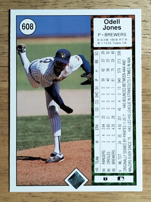 1989 Upper Deck #608 Odell Jones