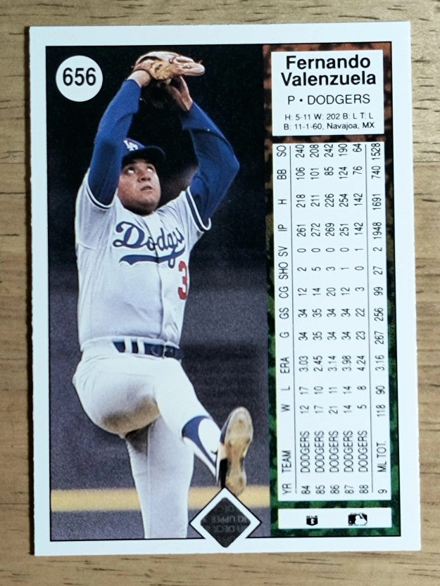 1989 Upper Deck #656 Fernando Valenzuela