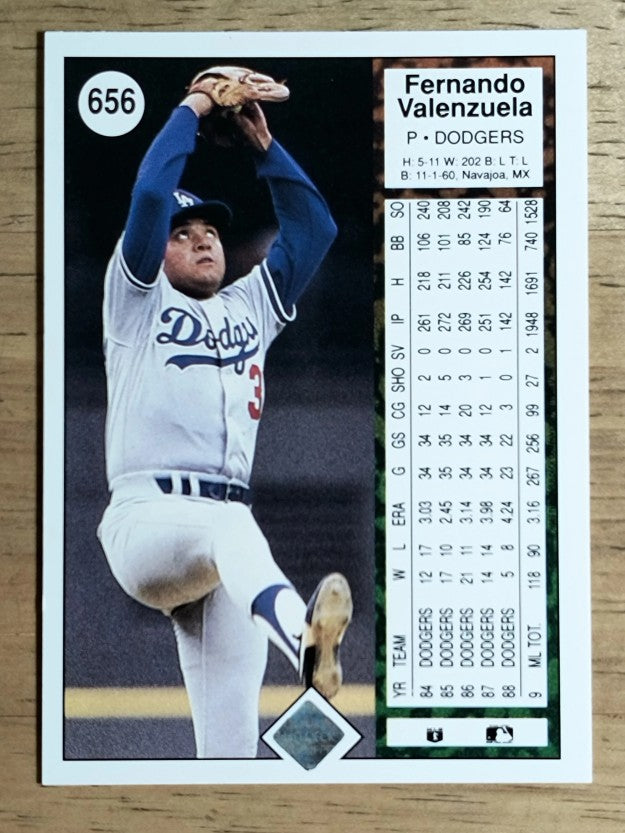 1989 Upper Deck #656 Fernando Valenzuela