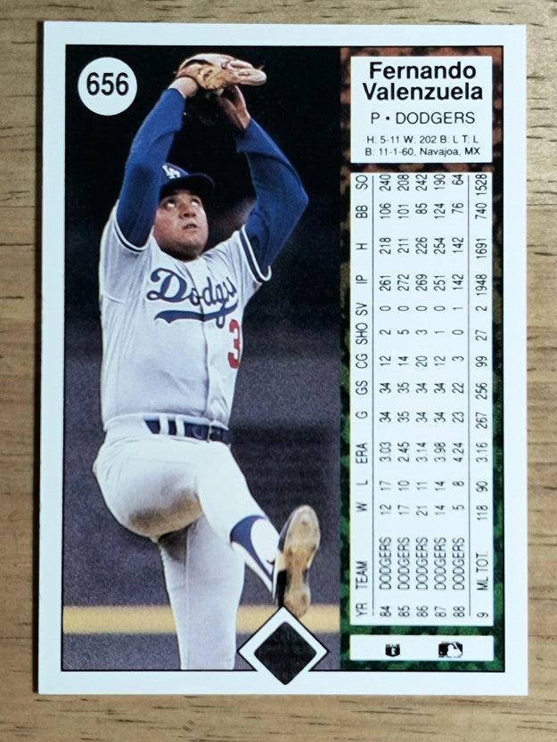 1989 Upper Deck #656 Fernando Valenzuela
