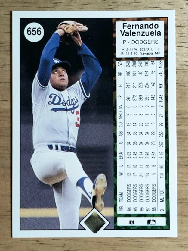 1989 Upper Deck #656 Fernando Valenzuela