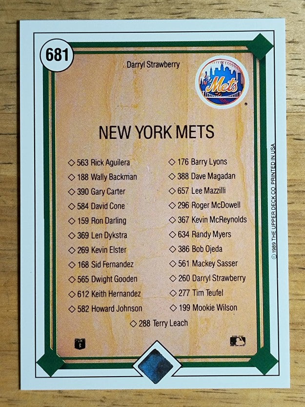 1989 Upper Deck #681 Darryl Strawberry TC