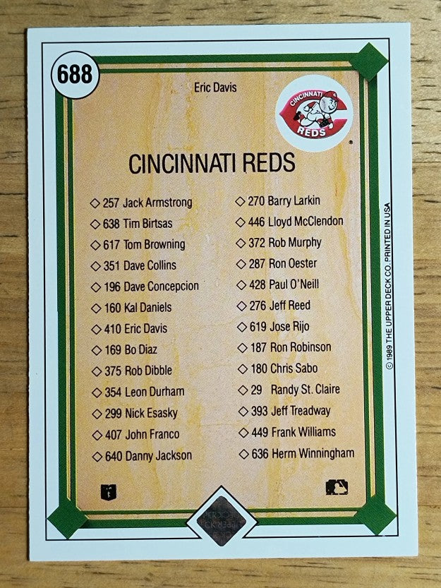 1989 Upper Deck #688 Eric Davis TC