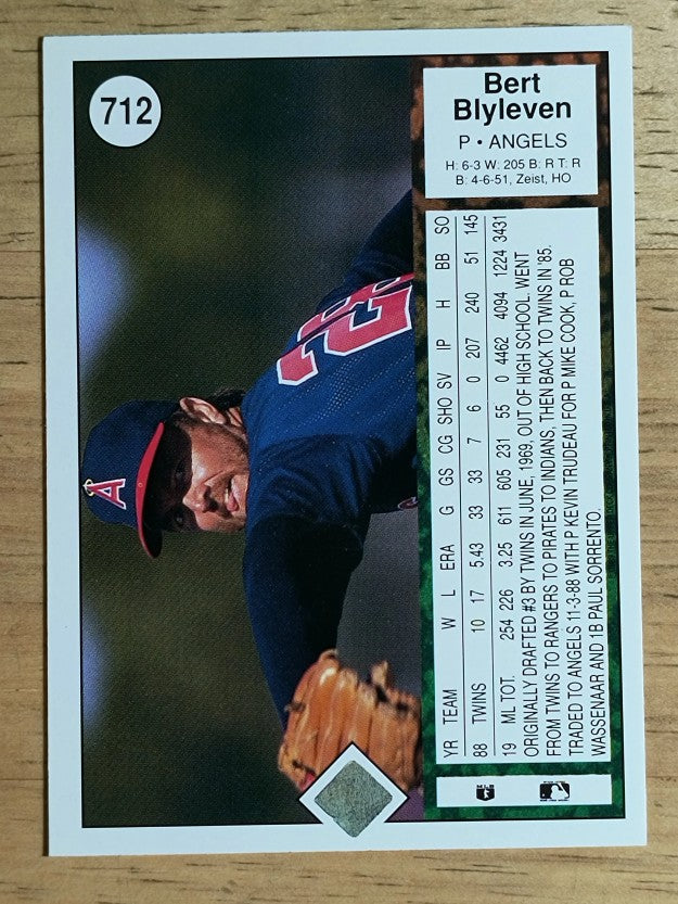 1989 Upper Deck #712 Bert Blyleven
