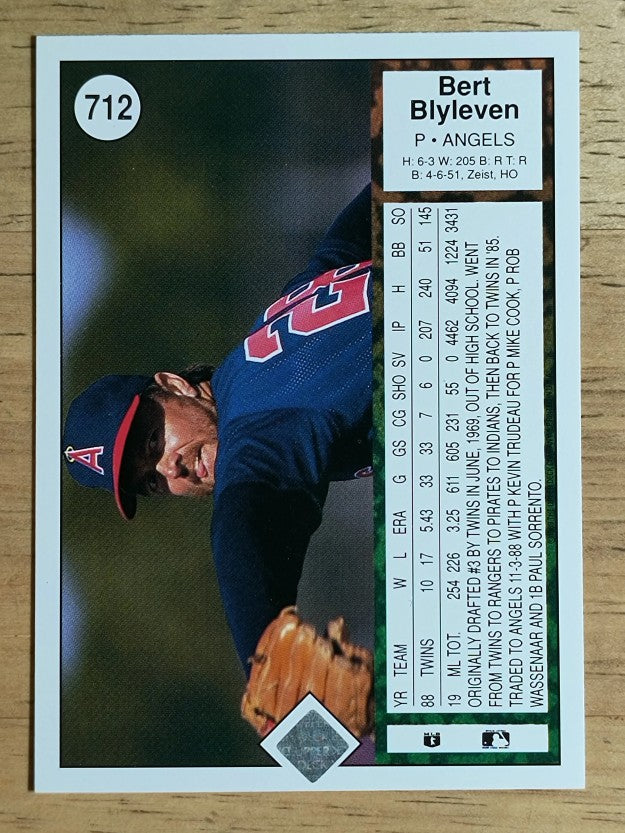 1989 Upper Deck #712 Bert Blyleven