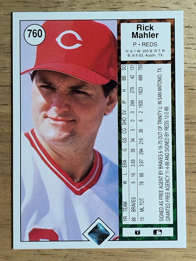 1989 Upper Deck #760 Rick Mahler