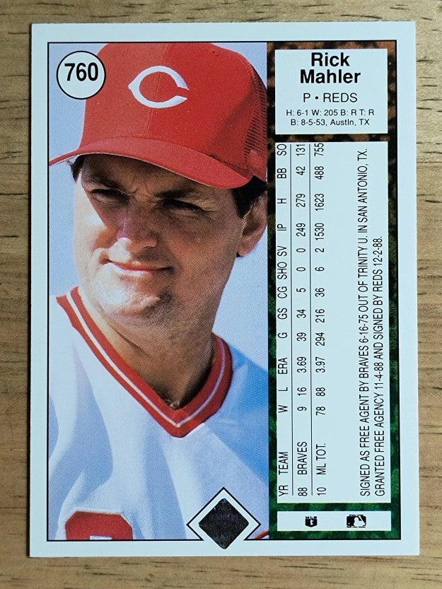 1989 Upper Deck #760 Rick Mahler