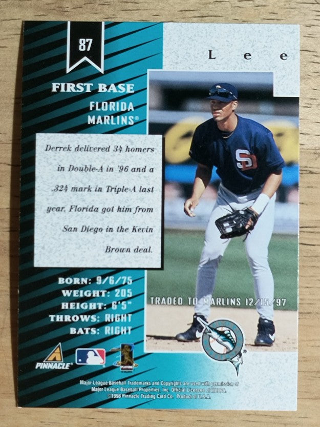 1998 Zenith Z-Silver #87 Derrek Lee