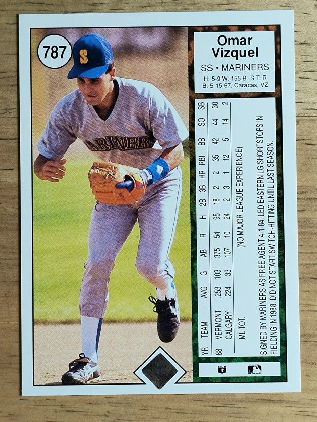 1989 Upper Deck #787 Omar Vizquel RC (EXMT)
