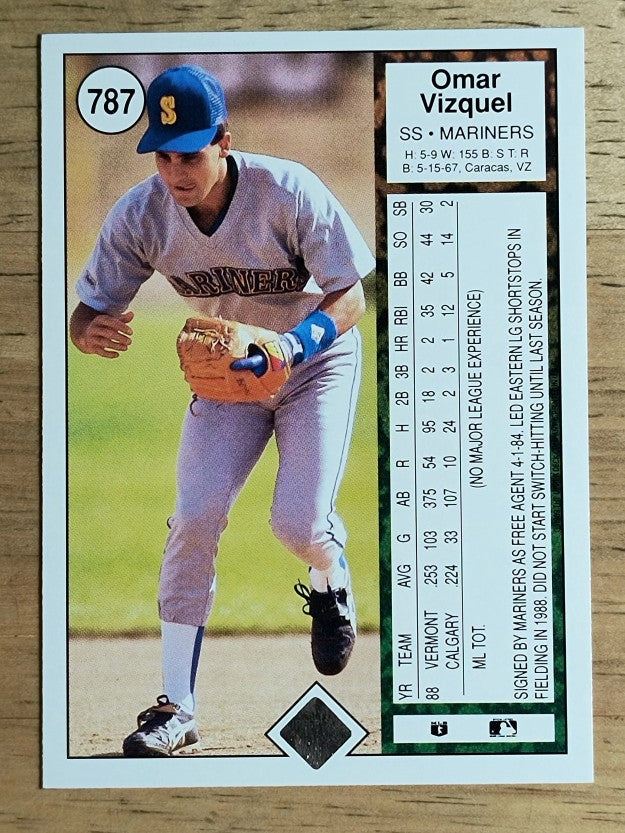 1989 Upper Deck #787 Omar Vizquel RC (NM)
