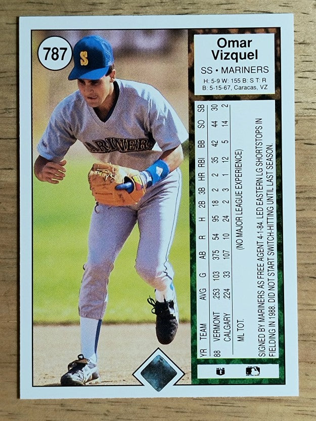 1989 Upper Deck #787 Omar Vizquel RC