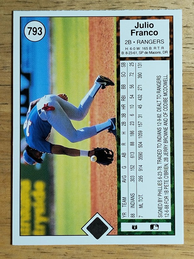 1989 Upper Deck #793 Julio Franco