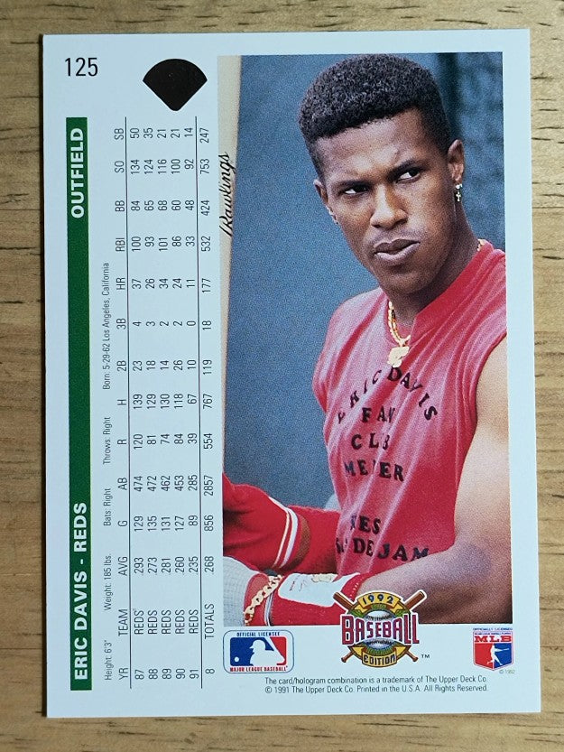 1992 Upper Deck #125 Eric Davis