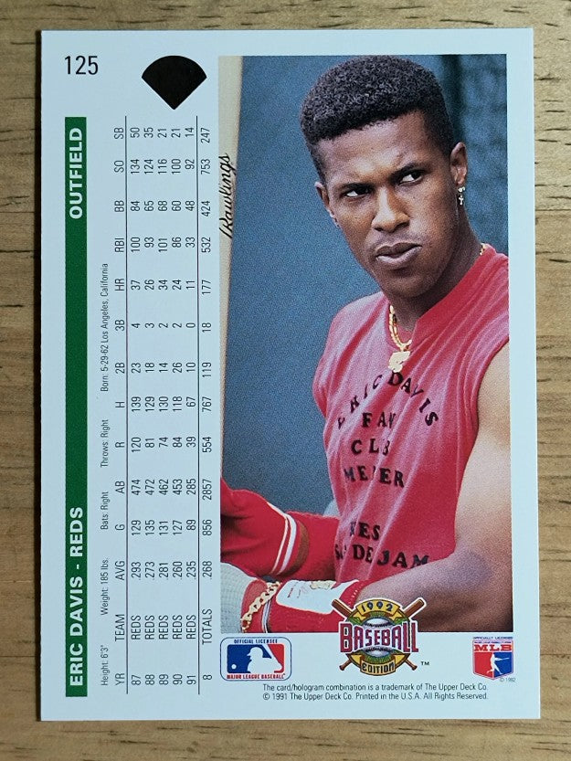 1992 Upper Deck #125 Eric Davis