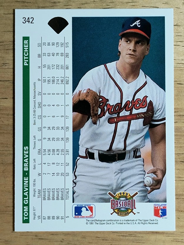 1992 Upper Deck #342 Tom Glavine