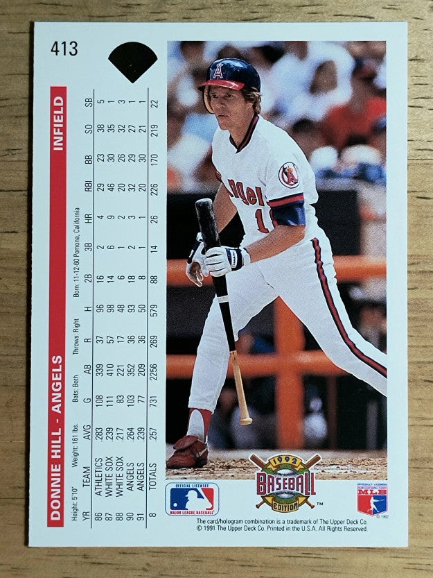 1992 Upper Deck #413 Donnie Hill